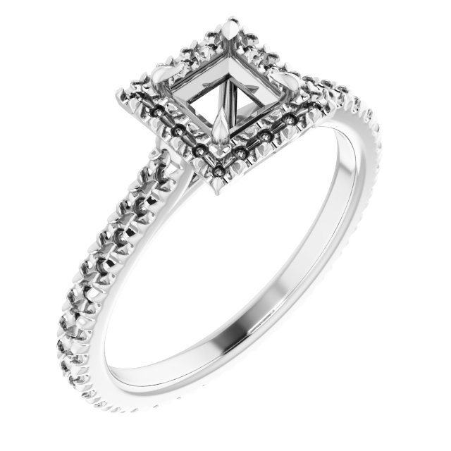 Halo-Style Eternity-Style Engagement Ring