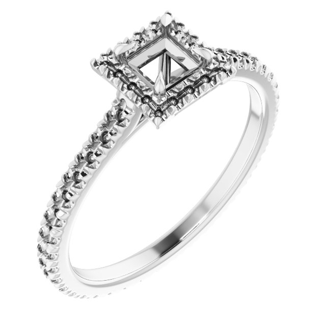 Halo-Style Eternity-Style Engagement Ring