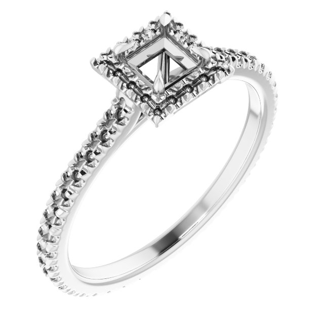 Halo-Style Eternity-Style Engagement Ring