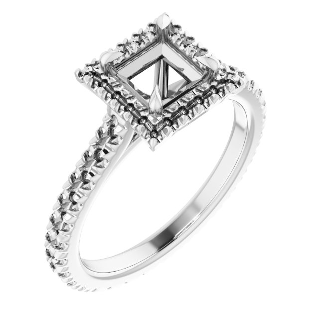 Halo-Style Eternity-Style Engagement Ring