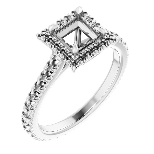 Halo-Style Eternity-Style Engagement Ring
