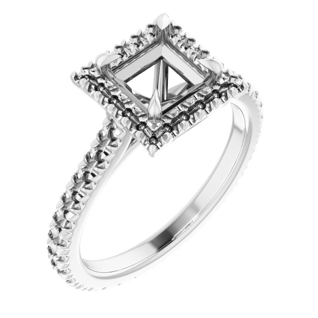 Halo-Style Eternity-Style Engagement Ring