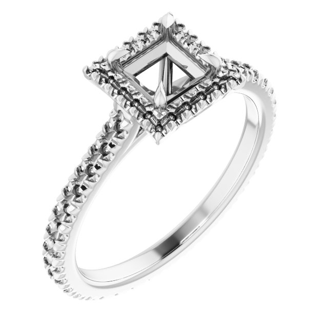 Halo-Style Eternity-Style Engagement Ring