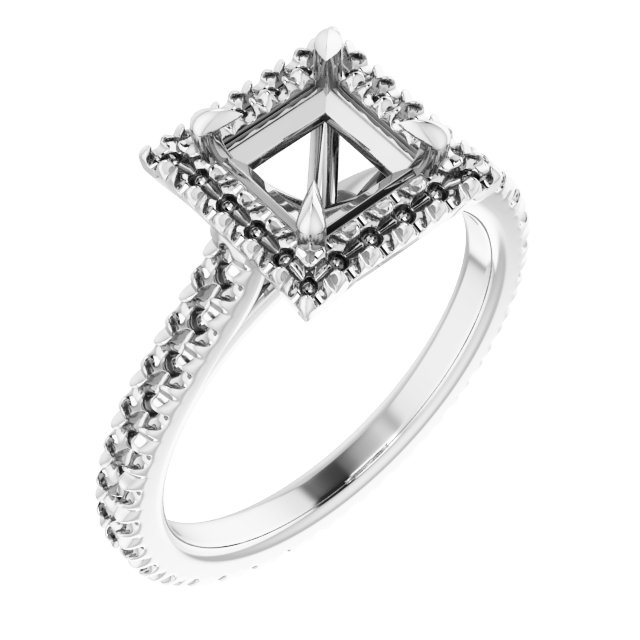 Halo-Style Eternity-Style Engagement Ring