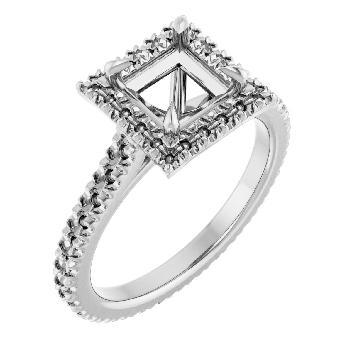 Halo-Style Eternity-Style Engagement Ring