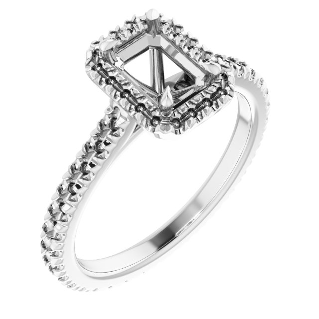 Halo-Style Eternity-Style Engagement Ring