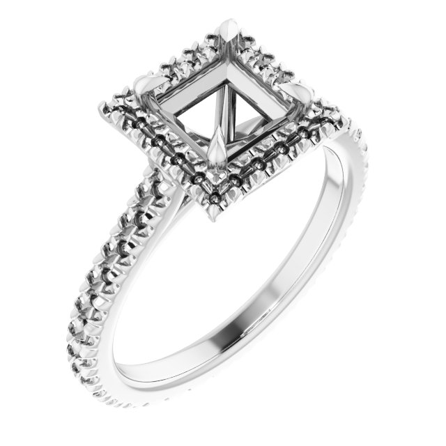 Halo-Style Eternity-Style Engagement Ring