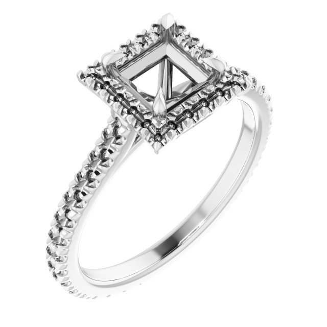 Halo-Style Eternity-Style Engagement Ring