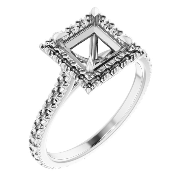 Halo-Style Eternity-Style Engagement Ring