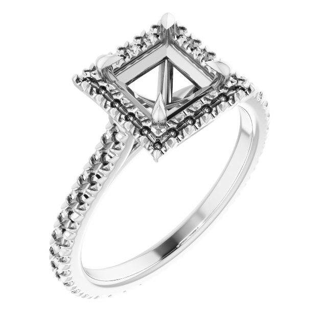 Halo-Style Eternity-Style Engagement Ring