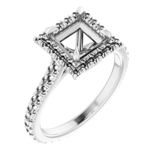 Halo-Style Eternity-Style Engagement Ring