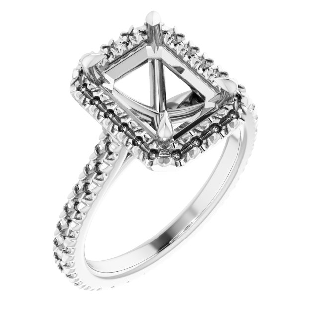 Halo-Style Eternity-Style Engagement Ring