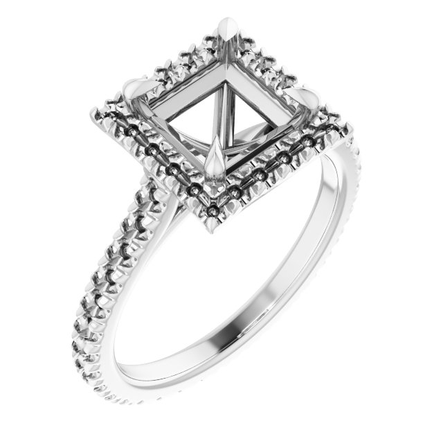 Halo-Style Eternity-Style Engagement Ring