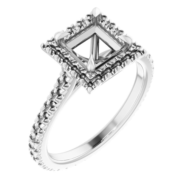 Halo-Style Eternity-Style Engagement Ring