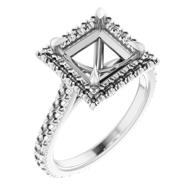 Halo-Style Eternity-Style Engagement Ring