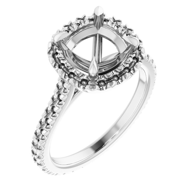 Halo-Style Eternity-Style Engagement Ring