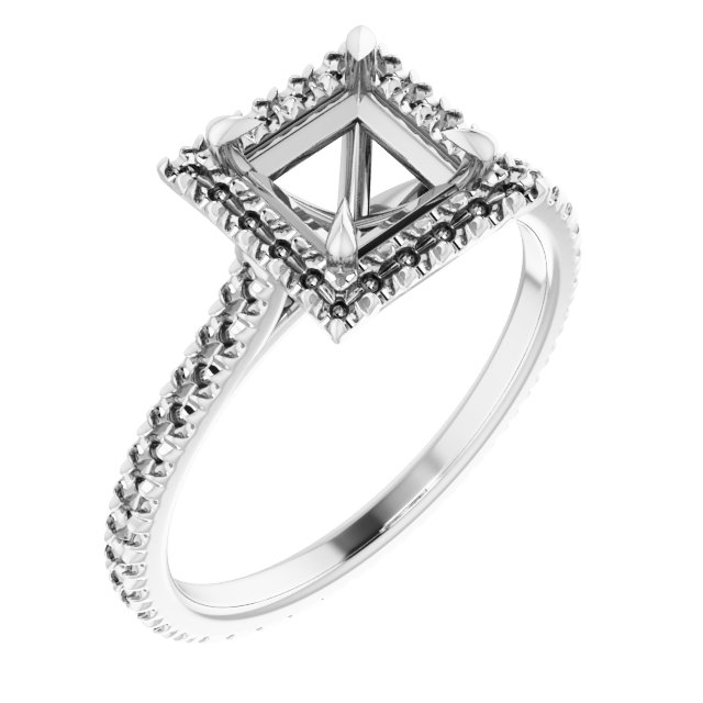 Halo-Style Eternity-Style Engagement Ring