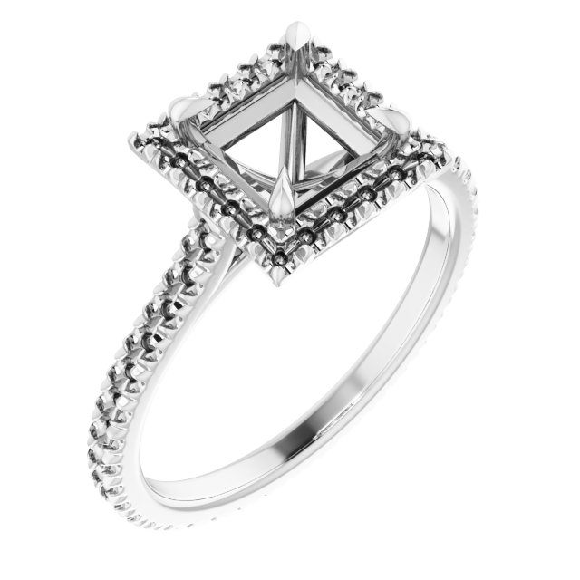 Halo-Style Eternity-Style Engagement Ring