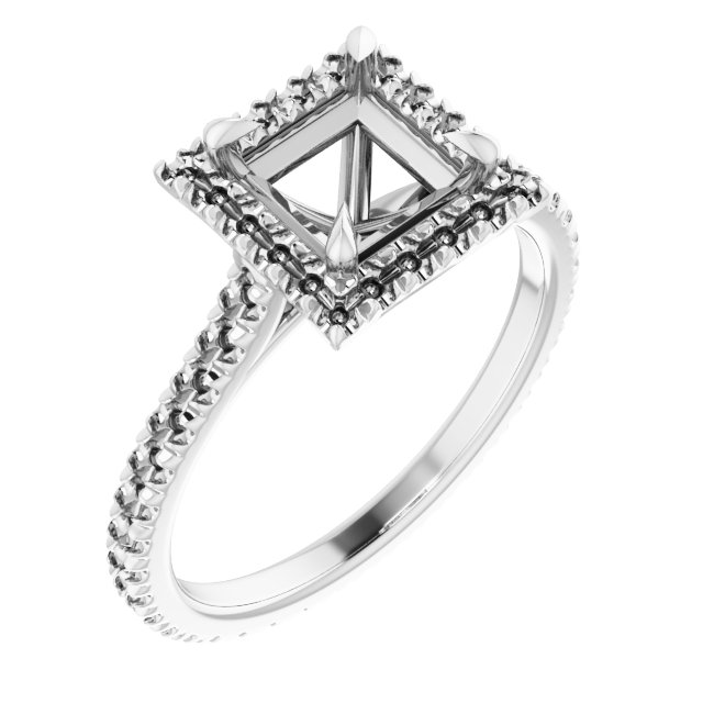 Halo-Style Eternity-Style Engagement Ring