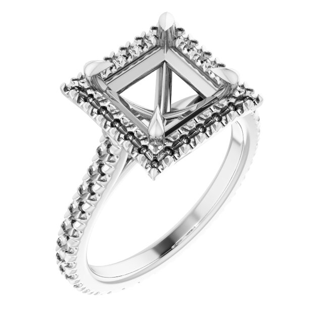 Halo-Style Eternity-Style Engagement Ring