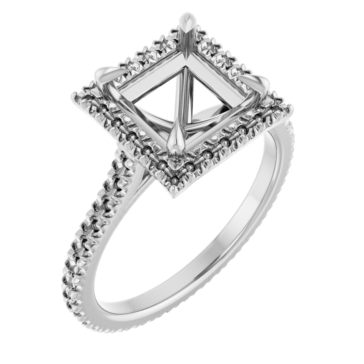 Halo-Style Eternity-Style Engagement Ring