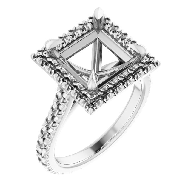 Halo-Style Eternity-Style Engagement Ring