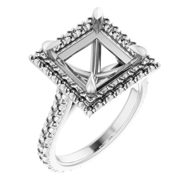 Halo-Style Eternity-Style Engagement Ring