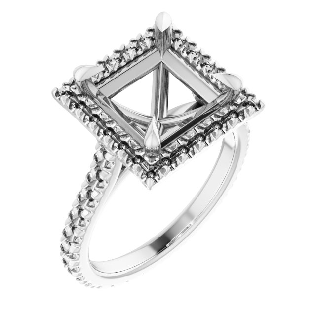 Halo-Style Eternity-Style Engagement Ring