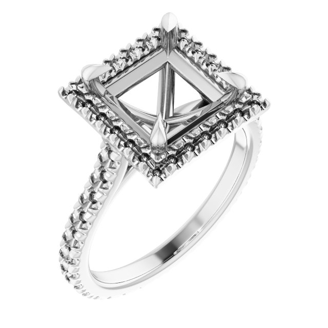 Halo-Style Eternity-Style Engagement Ring
