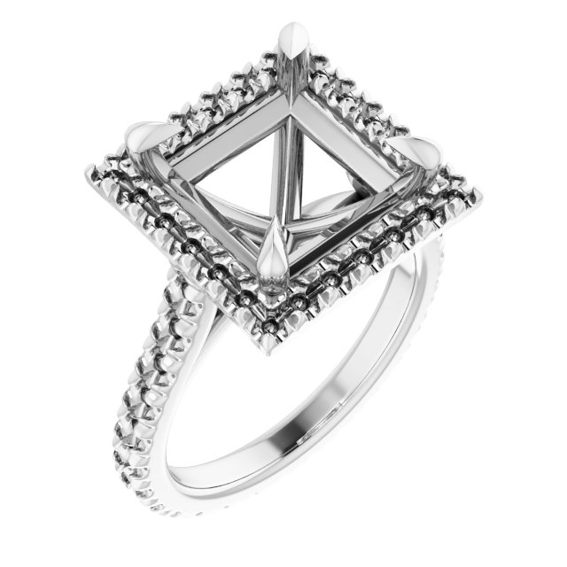 Halo-Style Eternity-Style Engagement Ring