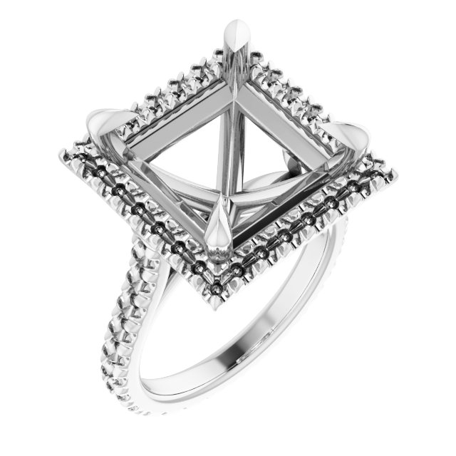 Halo-Style Eternity-Style Engagement Ring