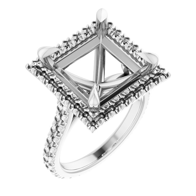 Halo-Style Eternity-Style Engagement Ring