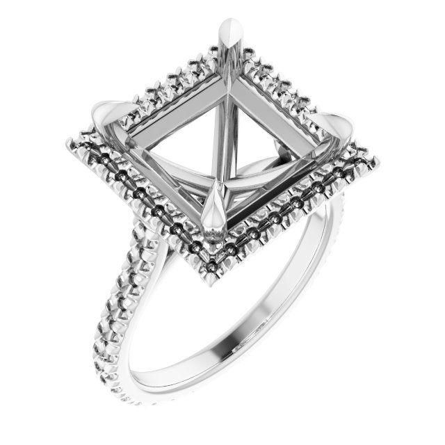 Halo-Style Eternity-Style Engagement Ring