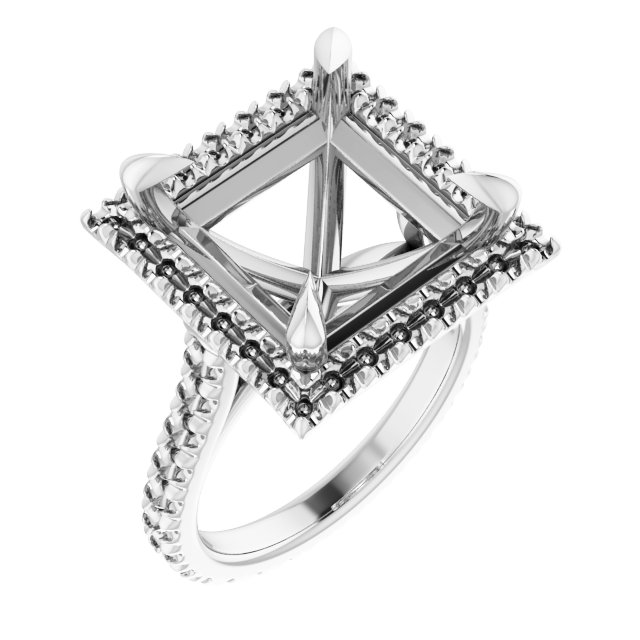 Halo-Style Eternity-Style Engagement Ring