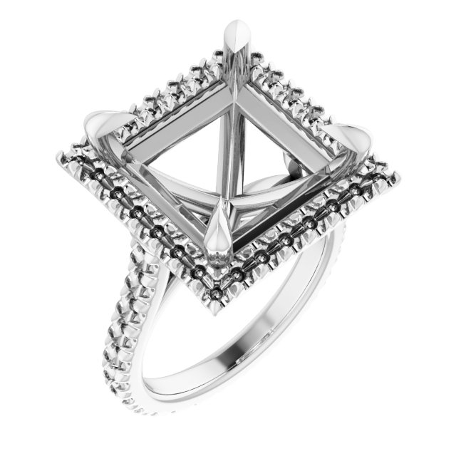 Halo-Style Eternity-Style Engagement Ring