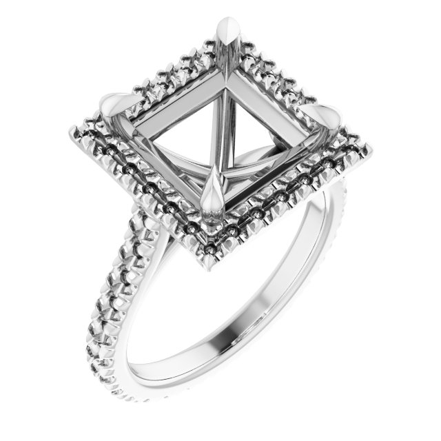 Halo-Style Eternity-Style Engagement Ring