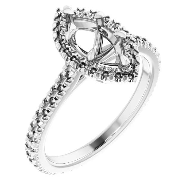 Halo-Style Eternity-Style Engagement Ring