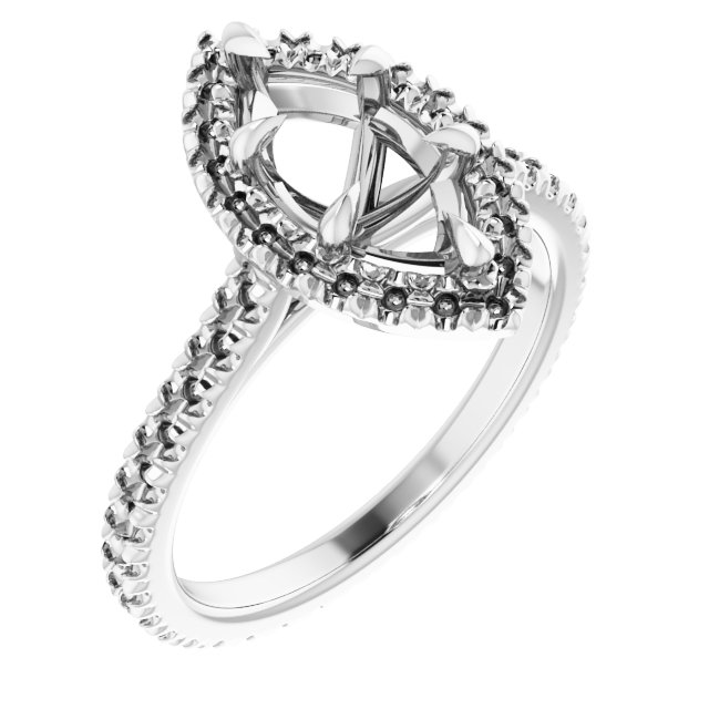 Halo-Style Eternity-Style Engagement Ring