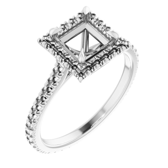 Halo-Style Eternity-Style Engagement Ring