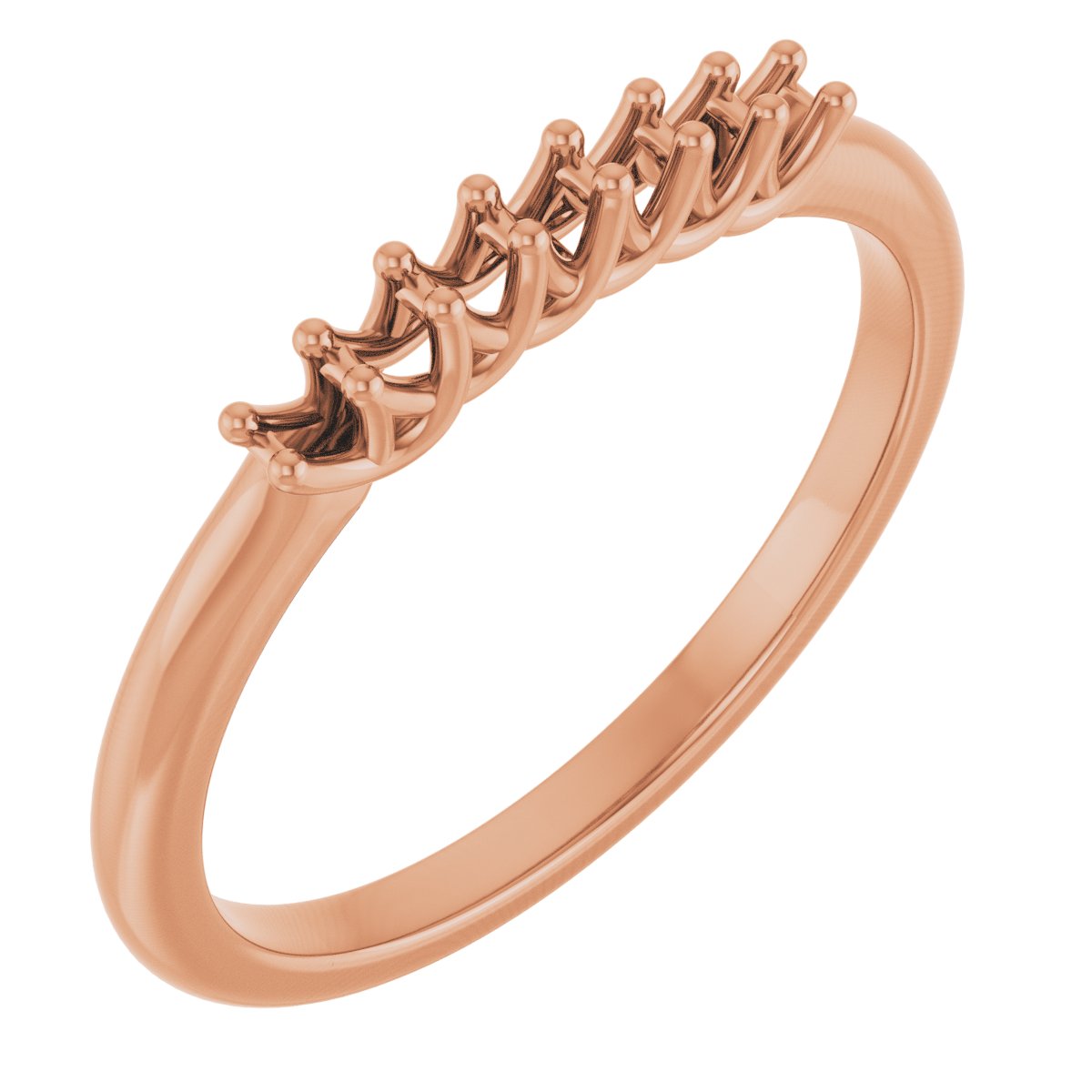 Seven-Stone Woven-Design Anniversary Band