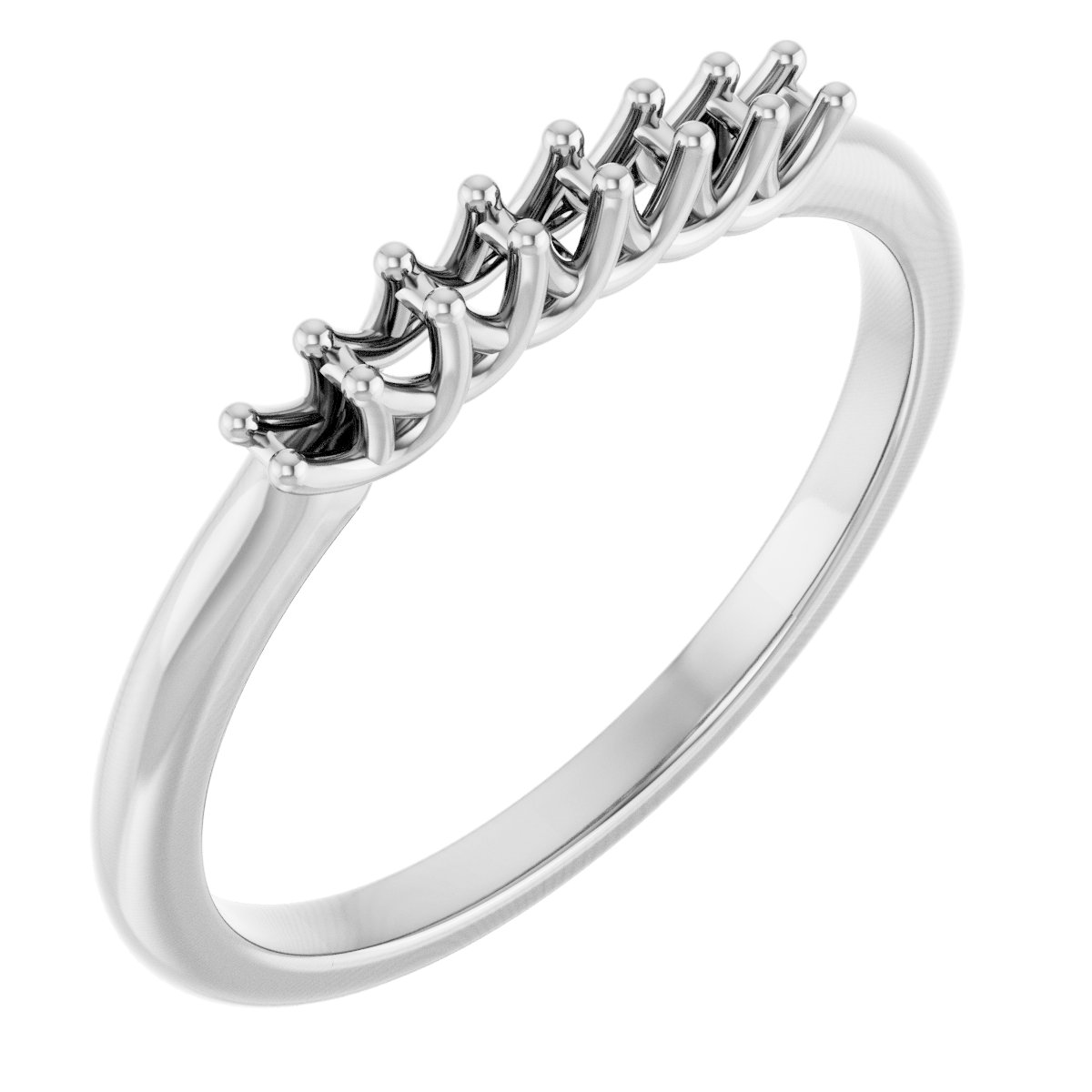 Seven-Stone Woven-Design Anniversary Band
