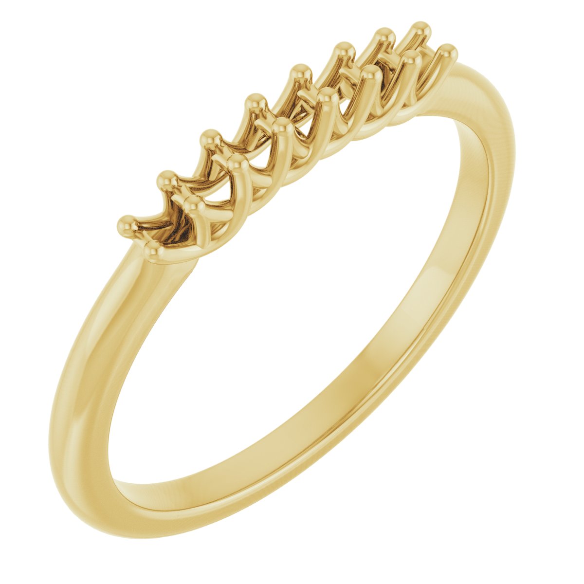 Seven-Stone Woven-Design Anniversary Band