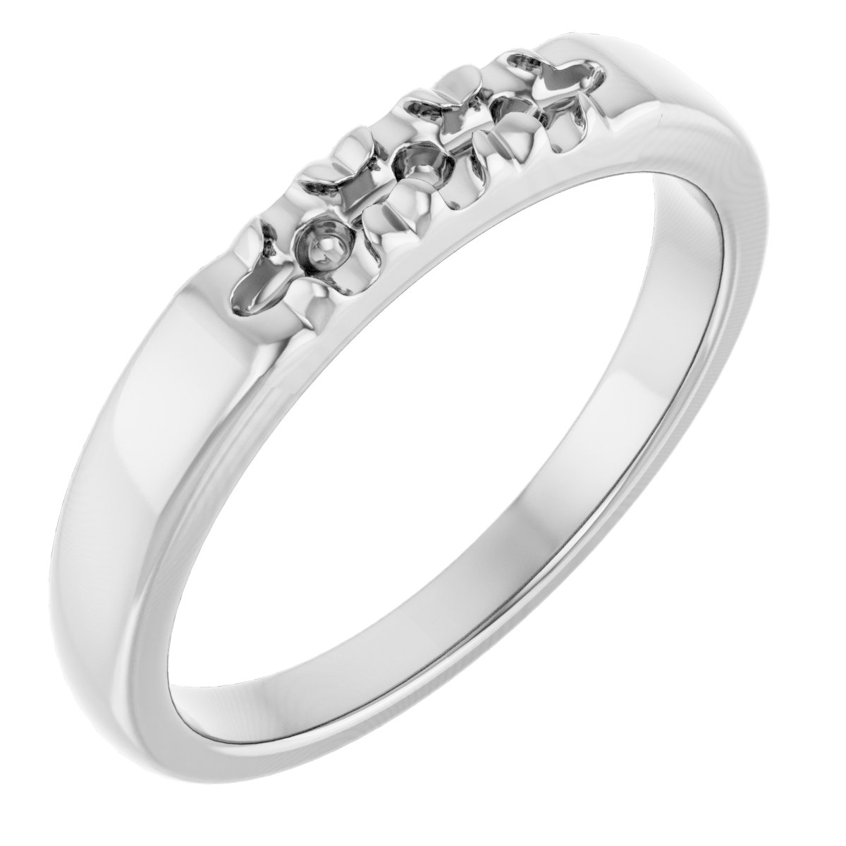 14K White 1/4 CTW Natural Diamond Anniversary Band<br>(Size 7)