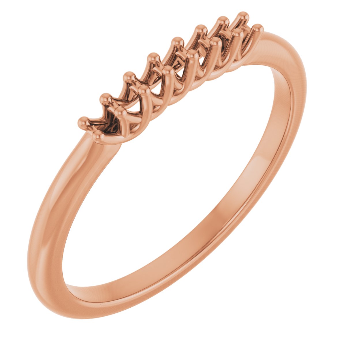 Seven-Stone Woven-Design Anniversary Band