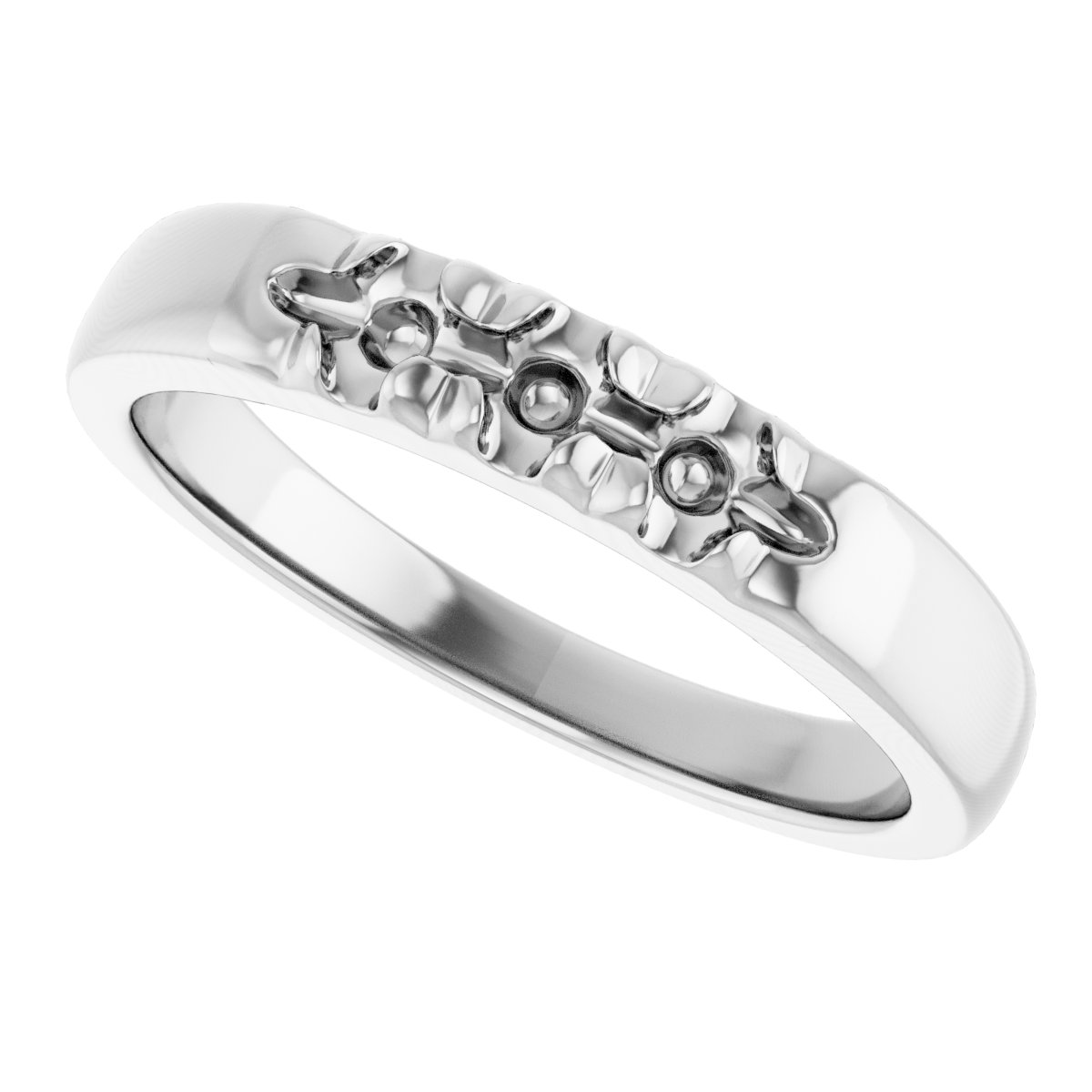 14K White 1/3 CTW Diamond French-Set Anniversary Band