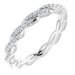 14K White 1/4 CTW Natural Diamond Twisted Eternity Band Size 7