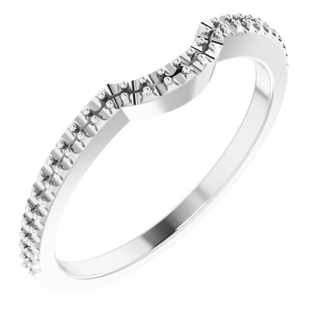 14K White .125 CTW Diamond Contour Band Ref 11943621