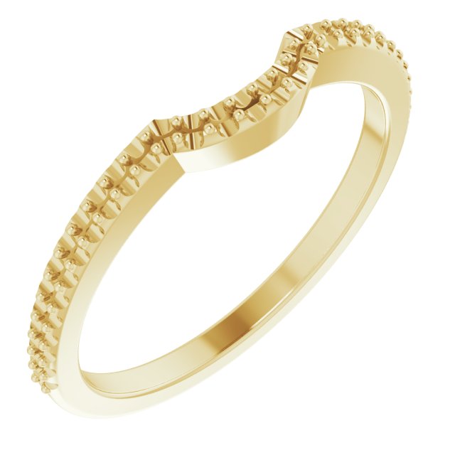 14K Yellow .125 CTW Diamond Contour Band Ref 12336084