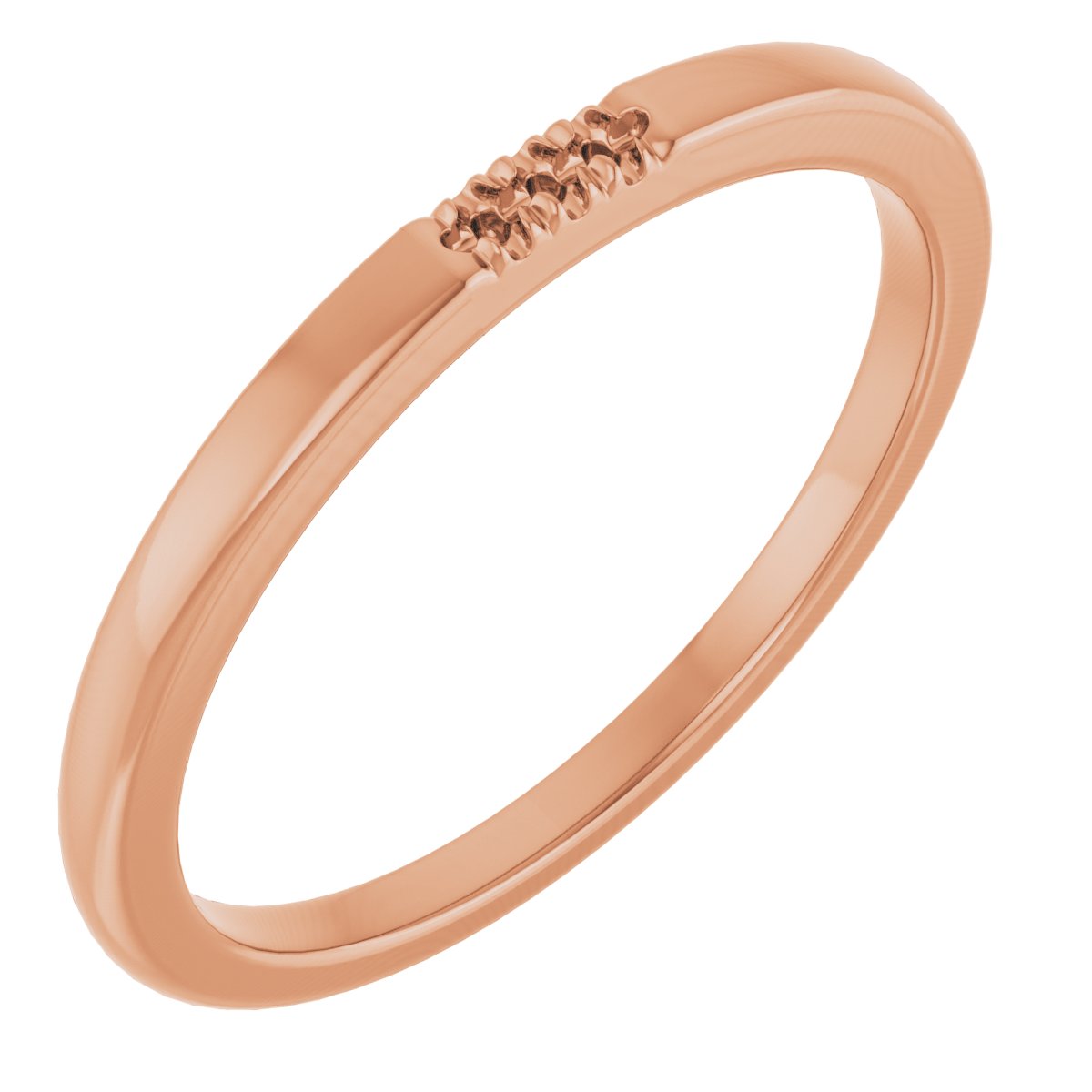 French-Set Three-Stone Anniversary Band