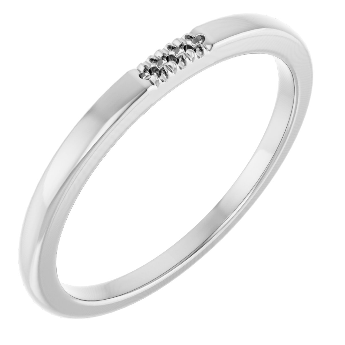 French-Set Three-Stone Anniversary Band
